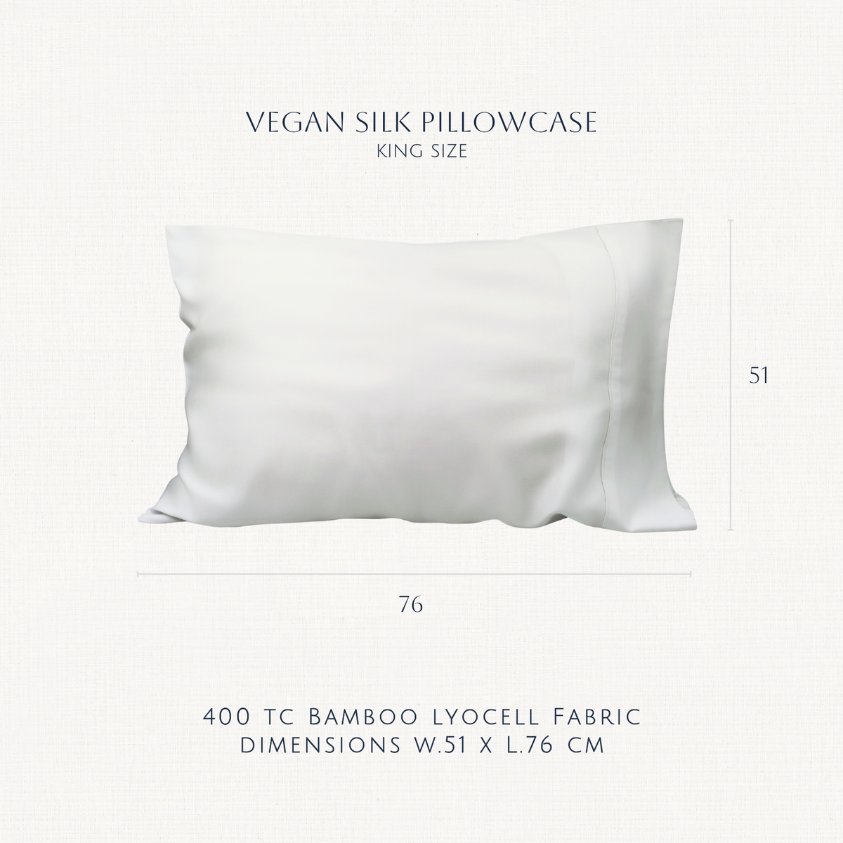Vegan Silk Pillowcase (Bamboo Lyocell Fabric)